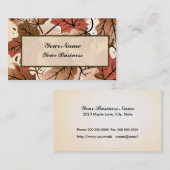 Carte de visite des feuilles d'automne impressionn (Devant / Derrière)