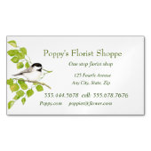 Carte de visite des fleurs de chickadee (devant)