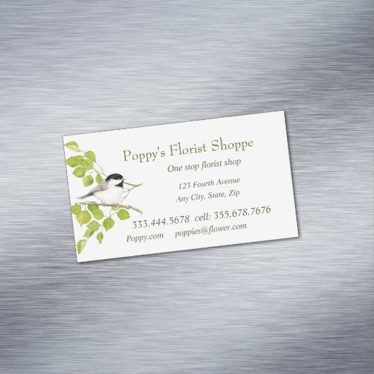 Carte de visite des fleurs de chickadee (In Situ)