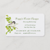 Carte de visite des fleurs de chickadee (Devant)