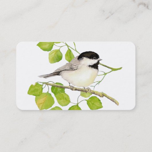 Carte de visite des fleurs de chickadee (Dos)