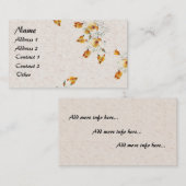 Carte de visite des fleurs de Fleur sauvage de la  (Devant / Derrière)