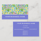 Carte de visite des fleurs de printemps (Devant / Derrière)