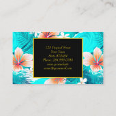 Carte De Visite Des fleurs d'Hibiscus sur la plage (Dos)