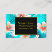 Carte De Visite Des fleurs d'Hibiscus sur la plage (Devant)