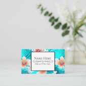 Carte De Visite Des fleurs d'Hibiscus sur la plage (Debout devant)