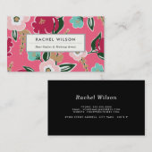 Carte De Visite Des fleurs lumineuses (Devant / Derrière)