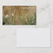 Carte De Visite Des fleurs roses contre un mur d'église (Devant / Derrière)