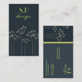 Carte de visite des fleurs sauvages (Devant / Derrière)