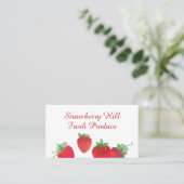 Carte de visite des fraises (Debout devant)