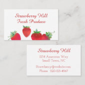 Carte de visite des fraises (Devant / Derrière)