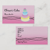 Carte de visite des gâteaux de Chrissie (Devant / Derrière)