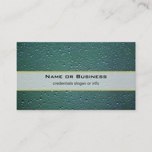 Carte De Visite Des gouttelettes d'eau sur un Arrière - plan vert (Devant)