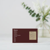 Carte de visite des hiéroglyphes (Debout devant)