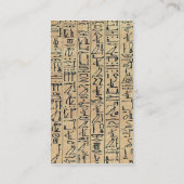 Carte de visite des hiéroglyphes (Dos)