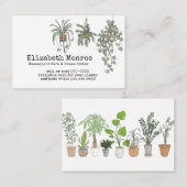 Carte de visite des Houseplants (Devant / Derrière)