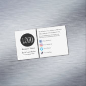 Carte de visite des icônes des médias sociaux Magn (In Situ)