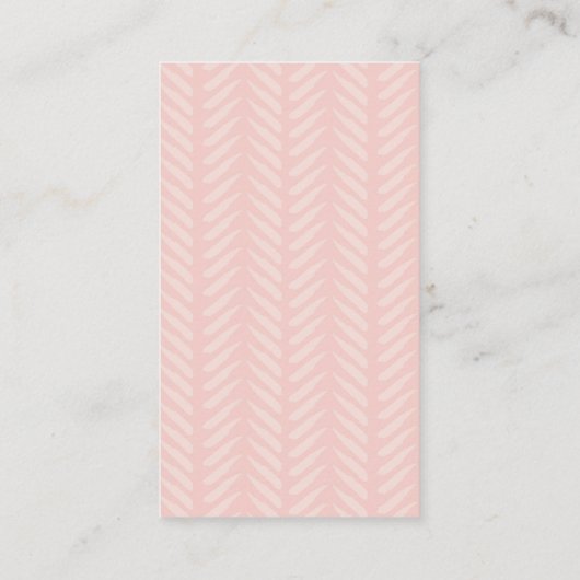 Carte de visite des instructions de soin Peach ros (Dos)