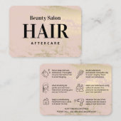 Carte de visite des instructions de soins postérie (Devant / Derrière)