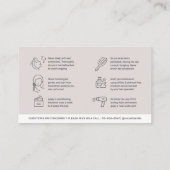 Carte de visite des instructions modernes pour les (Dos)