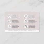 Carte de visite des instructions modernes pour les (Dos)