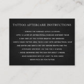 Carte de visite des instructions postérieures du t (Devant)