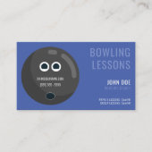Carte de visite des leçons de bowling pour les ent (Devant)