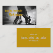 Carte de visite des leçons de danse, d'instructeur (Devant / Derrière)