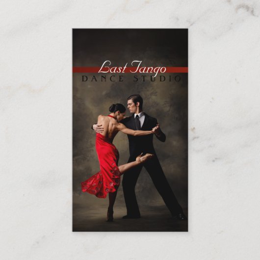 Carte de visite des leçons de danse, d'instructeur (Devant)