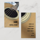 Carte de visite des leçons de guitare (Devant / Derrière)