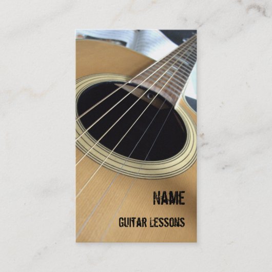Carte de visite des leçons de guitare (Devant)