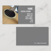 Carte de visite des leçons de guitare (Devant / Derrière)