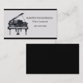 Carte de visite des leçons de piano (Devant / Derrière)