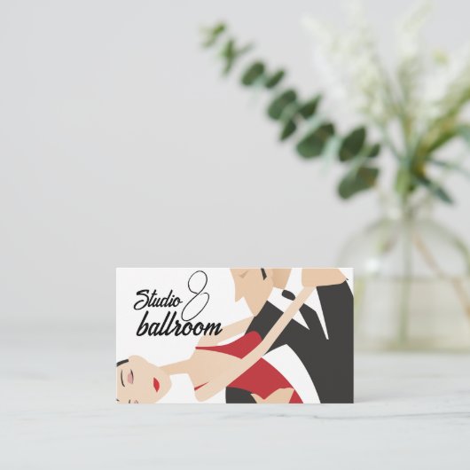 Carte de visite des leçons de studio de danse (Debout devant)