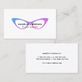 Carte de visite des lunettes de Parties scintillan (Devant / Derrière)