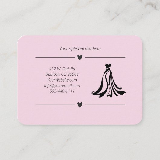 Carte de visite des modifications de la robe maria (Dos)