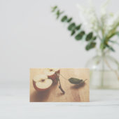 carte de visite des moitiés de pommes (Debout devant)