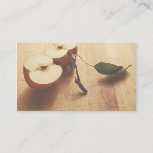 carte de visite des moitiés de pommes (Devant)