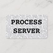 Carte de visite des mots juridiques du serveur de  (Devant)