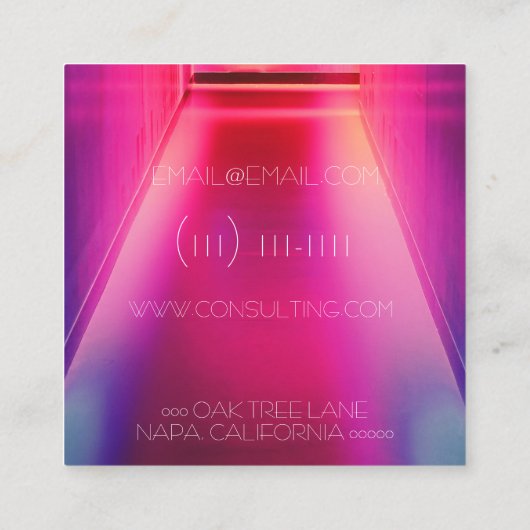 carte de visite des néons (Dos)