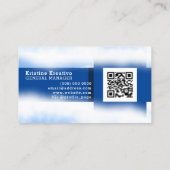 Carte De Visite Des nuages de ciel rêvés recouverts de rayures (Dos)