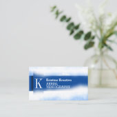 Carte De Visite Des nuages de ciel rêvés recouverts de rayures (Debout devant)