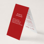 Carte de visite des nuances de couleur des lèvres  (Dos)