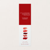 Carte de visite des nuances de couleur des lèvres  (Extérieur déplié)