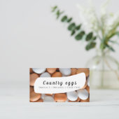 Carte de visite des oeufs de pays (Debout devant)