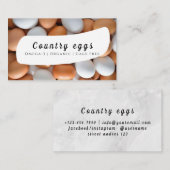 Carte de visite des oeufs de pays (Devant / Derrière)