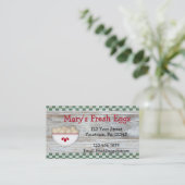 Carte de visite des oeufs de pays (Debout devant)