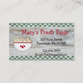 Carte de visite des oeufs de pays (Devant)