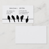Carte De Visite Des oiseaux sur un fil - osez être différent (Devant / Derrière)