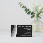 Carte de visite des ondulations couleur, gris (Debout devant)